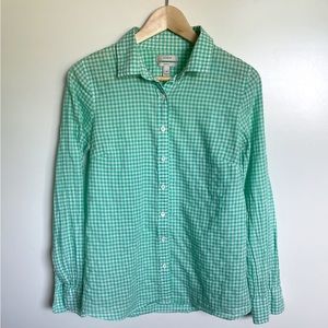 J. Crew | Green Gingham Button Up